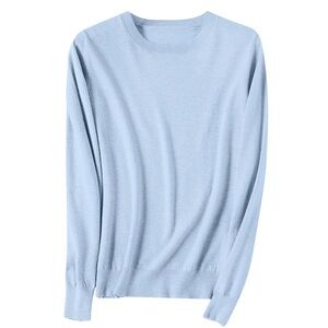 Basic Editions Woman’s Sky Blue Crewneck Sweater